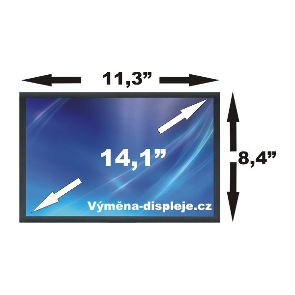 B141XG09 V.1 LCD Displej, Display pro Notebook Laptop Lesklý