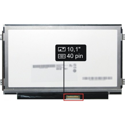 Displej na notebook Samsung LTN101NT08 Kompatibilní Display LCD 10,1“ 40pin WSVGA LED Slim - Matný