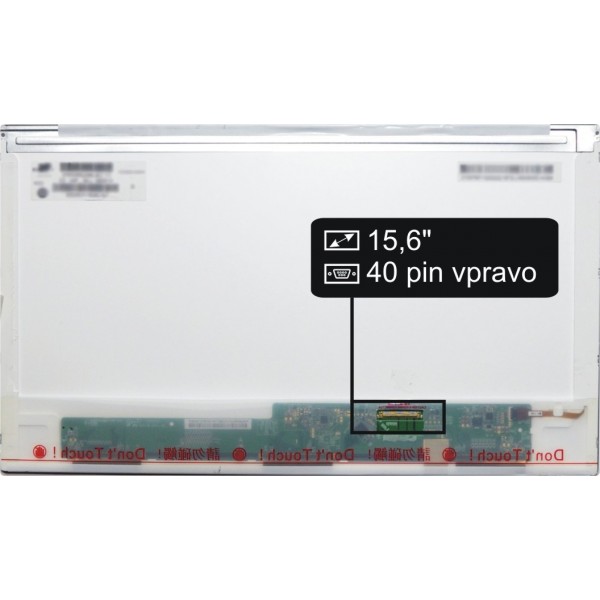Displej na notebook LTN156AT03 Kompatibilní Display 15,6“ 40pin vpravo HD LED - Matný