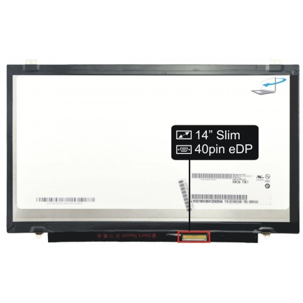 Displej na notebook B140QAN01.1 Kompatibilní Display 14" QHD SlimTB LED IPS 40pin eDP - Matný