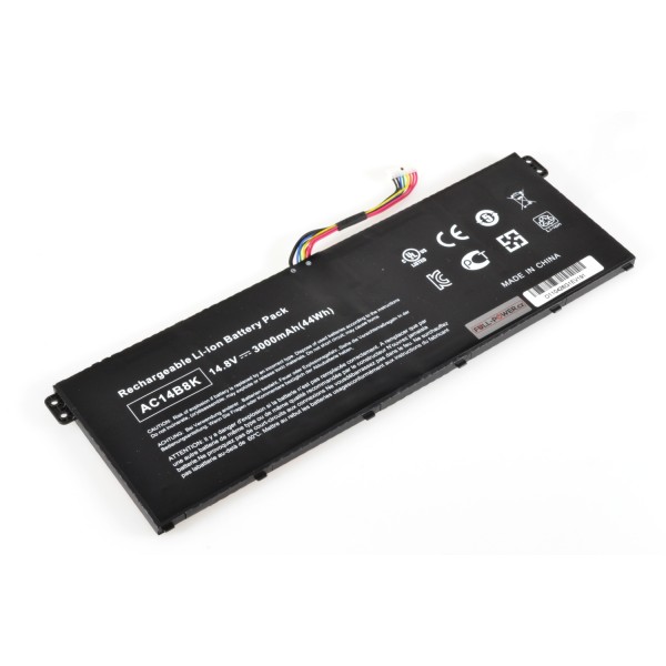 Kompatibilní AC14B3K baterie 3000mAh Li-Pol 14,8V černá