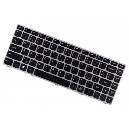 Lenovo kompatibilní SG-63660-2DA klávesnice na notebook CZ/SK černá, stříbrný rámeček,  podsvícená