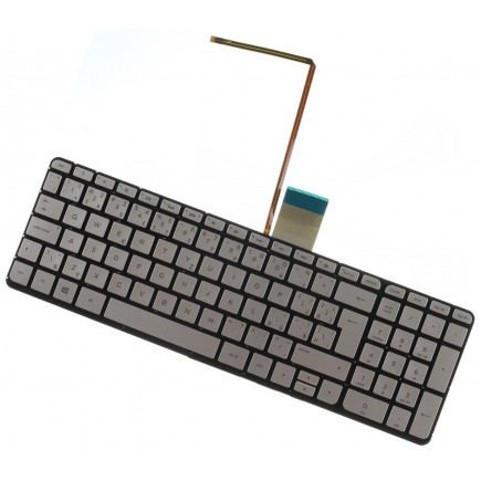 HP Envy 15-u002xx klávesnice na notebook CS Černá, Stříbrný rámeček, Podsvícená