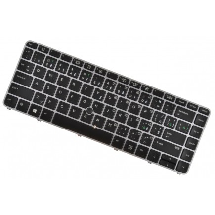 HP ProBook 740 G3 klávesnice na notebook stříbrná CZ/SK, Trackpoint
