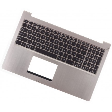 Asus ZenBook UX51V klávesnice na notebook Stříbrný rámeček CZ/SK Palmrest