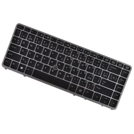 HP EliteBook 755 G2 klávesnice na notebook CZ/SK stříbrný rámeček, podsvícená, Trackpoint