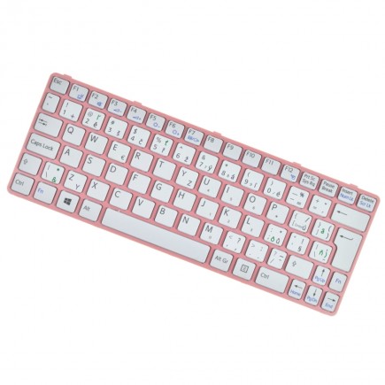 Kompatibilní Sony Vaio 149105411FR klávesnice na notebook s rámečkem růžová CZ/SK