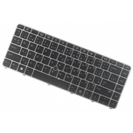 HP kompatibilní 836308-001 klávesnice na notebook CZ/SK stříbrný rámeček, podsvícená, Trackpoint