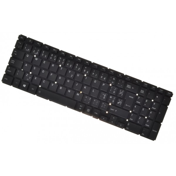 Kompatibilní Toshiba 9Z.NBCBQ.001 Klávesnice CZ/SK černá bez rámečku, podsvícená