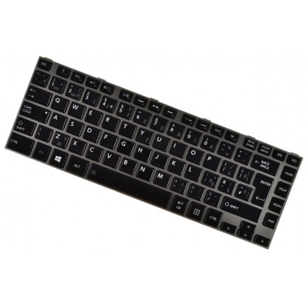 Toshiba Satellite P845T-10C klávesnice na notebook CZ/SK stříbrný rámeček, podsvícená