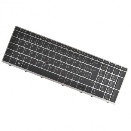 HP ZBook 15u G5 klávesnice na notebook CZ/SK Stříbrná, Podsvícená