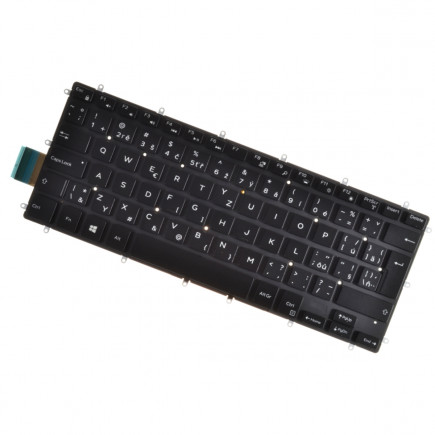 Kompatibilní Dell H4XRJ Klávesnice CZ/SK černá bez rámečku, podsvícená