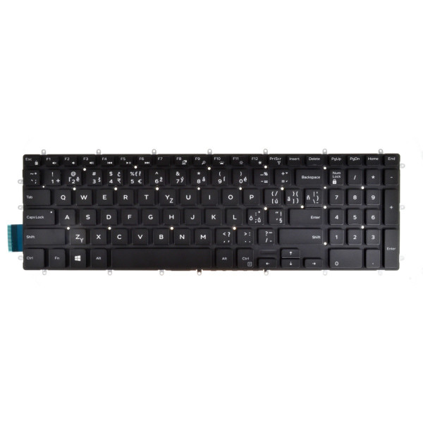 Kompatibilní Dell 03NVJK klávesnice na notebook CZ/SK černá, podsvícená