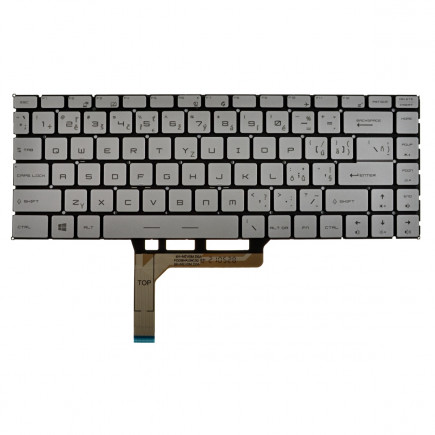MSI P65 8RD klávesnice na notebook bez rámečku, stříbrná CZ/SK, podsvícená