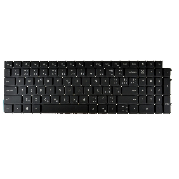 Dell Inspiron 15 3525 klávesnice na notebook bez rámečku černá CZ/SK podsvícená