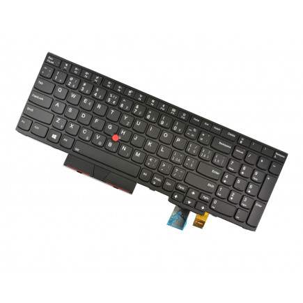 Kompatibilní 01HX593 klávesnice na notebook CZ/SK černá, podsvícená, s rámečkem