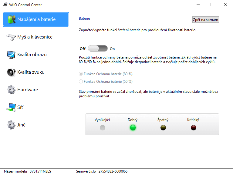 Sony Vaio Batterieoptimierung